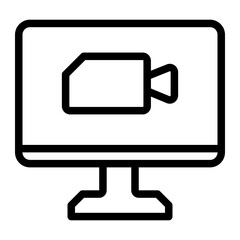 monitor line icon