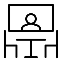 video conference line icon