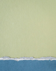 abstract paper landscape in blue and green pastel tones - collection of handmade rag papers