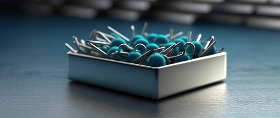 paperclips on a desk