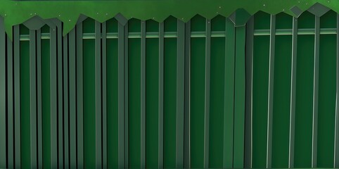 Obraz premium Green abstract metal fence.Green metal fence texture.