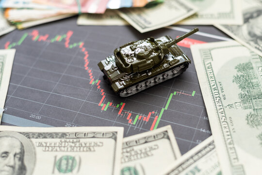 Tank and Russian money, crisis and war
