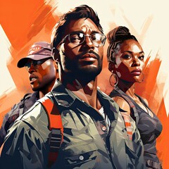 Labor day illustration, Generative AI