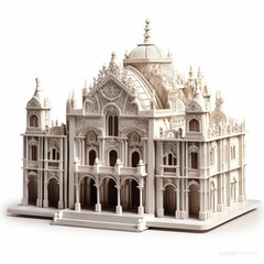 Fototapeta premium A miniature 3d model of a building