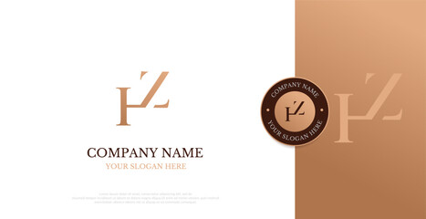 Initial HZ Logo Design Vector