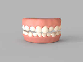 3D Render Of Human Jaw Showing Teeth