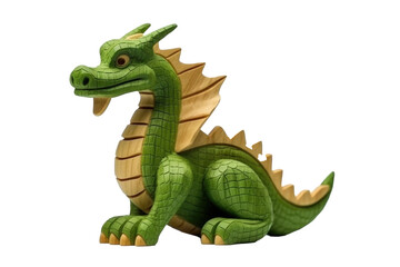 Obraz premium Green dragon on a transparent background