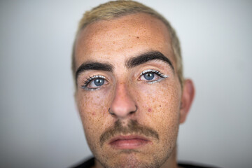 Obraz premium portrait of a makeup young man