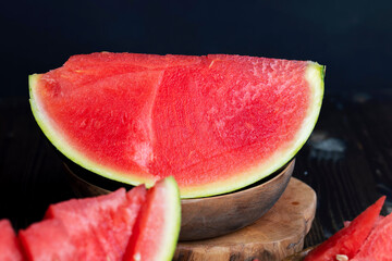 slices of sweet red watermelon