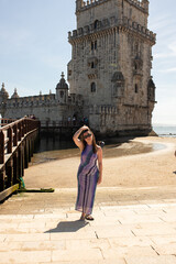 young woman exploring the city of portugal