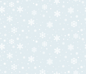 Naklejka na ściany i meble Snowflake pattern. Seamless Christmas snowflakes background.