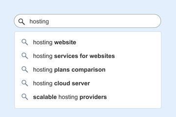 Web hosting services concept
