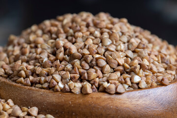 A large amount of harvested buckwheat