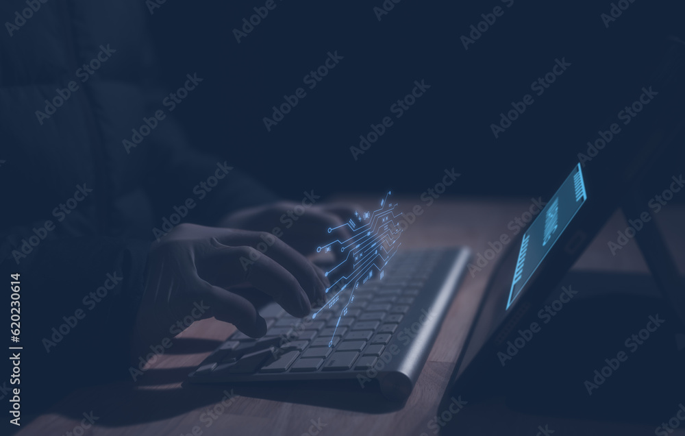 Aufkleber hacker computer crime protection concept, cyber security privacy data protection protecting business