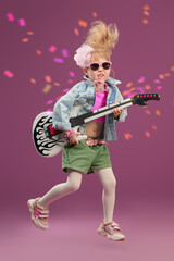 Fototapeta premium child rock star