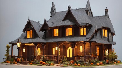 Fototapeta premium A Very Nice Looking House With A Lot Of Windows