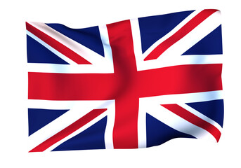 風に揺れるイギリスの国旗