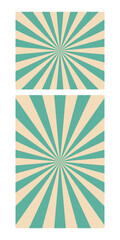 Retro rays banner vector illustration isolated on white