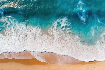 Fototapeta na wymiar Ocean wave on the beach, for background (Ai generated)