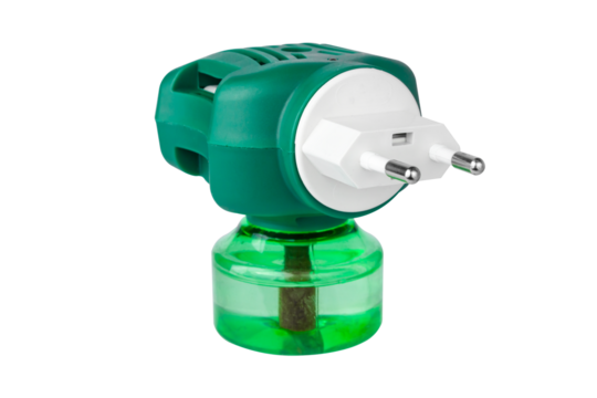 Electric mosquito repellent device isolated on white background.