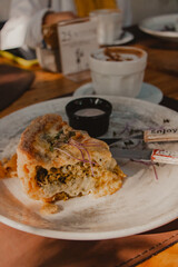 slice of pie on the plate