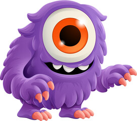 A monster alien cute friendly cartoon funny character or creature mascot © Christos Georghiou