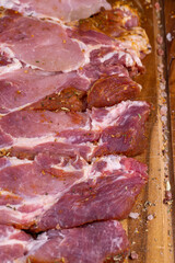 Sliced and pickled with spices and salt