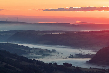 Lever de soleil sur les contreforts du Puy Mary, depuis Pas-de-Peyrol