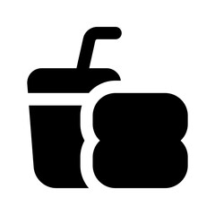 Obraz premium food glyph icon