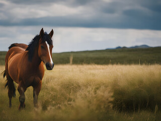 Fototapeta premium horse in a field
