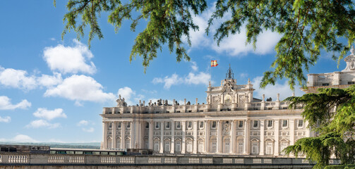 Royal palace of Madrid in Spain.