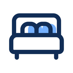 bed filled line icon