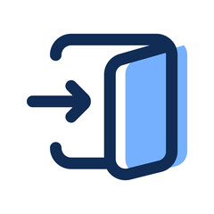 fire exit filled line icon