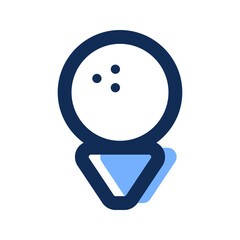 golf filled line icon