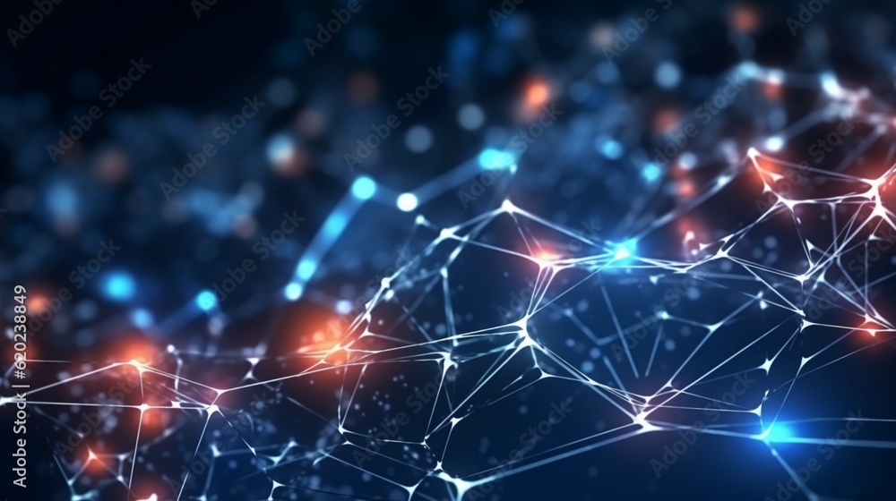 Poster template for science and technology presentation.generative ai