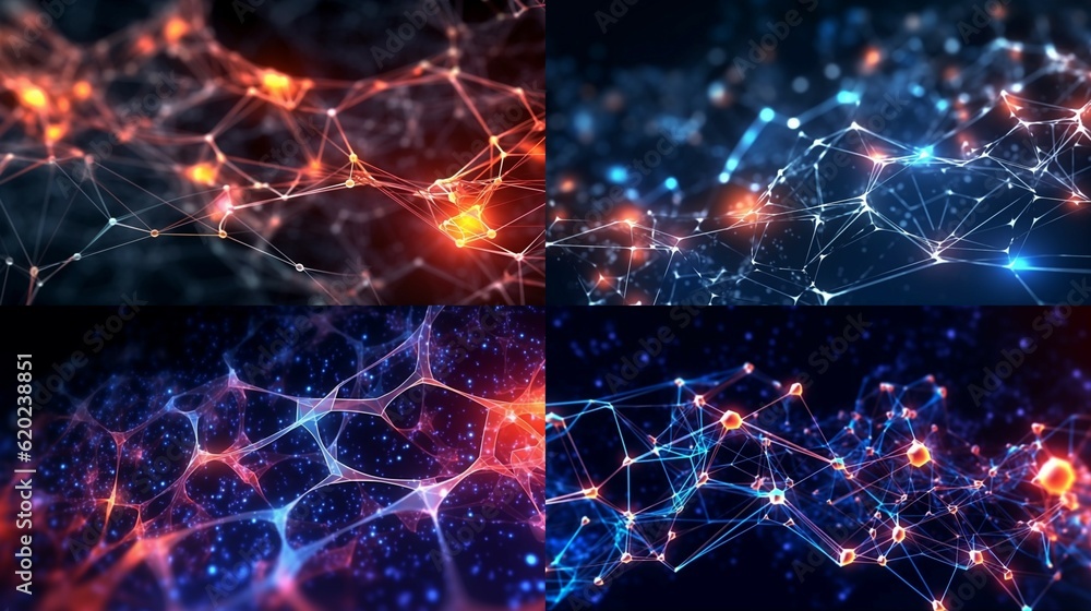 Poster template for science and technology presentation.generative ai