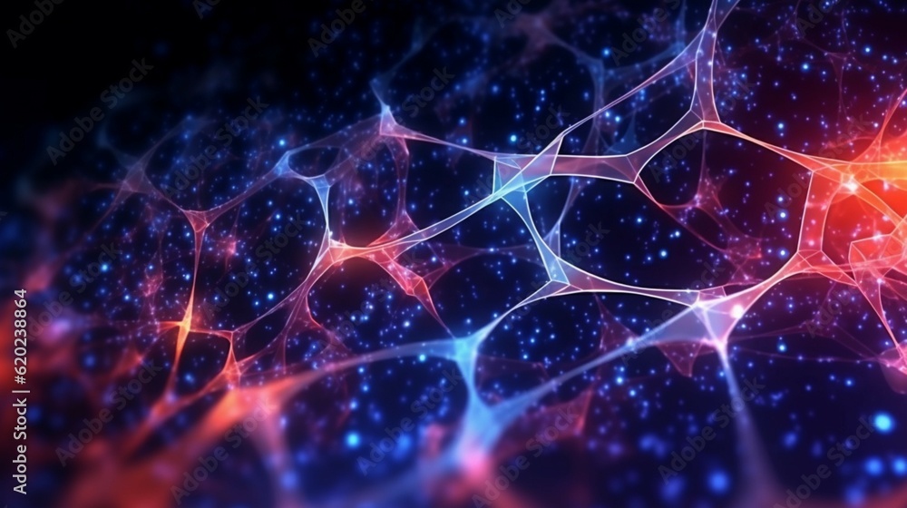 Poster template for science and technology presentation.generative ai