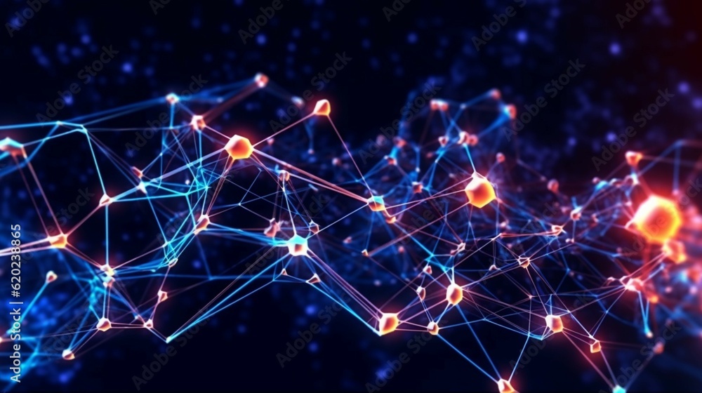 Poster template for science and technology presentation.generative ai
