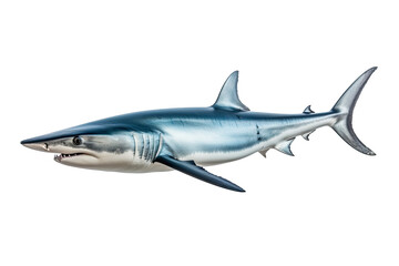 Obraz premium shark dangerous, wild, jaws, on transparent background (PNG). Generative AI.
