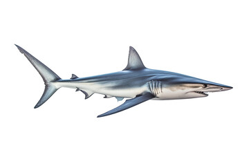 Naklejka premium shark dangerous, wild, jaws, on transparent background (PNG). Generative AI.