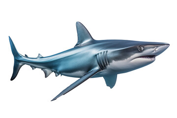 Fototapeta premium shark dangerous, wild, jaws, on transparent background (PNG). Generative AI.