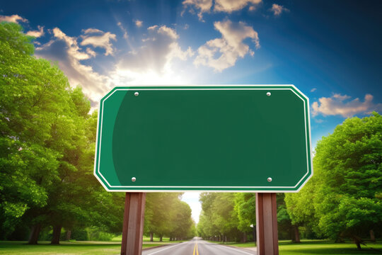 College just ahead concept: Green road sign on a sunny day with blue sky