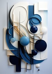 Modern abstract wall decor. Generative AI