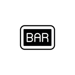 Bar icon design with white background stock illustration