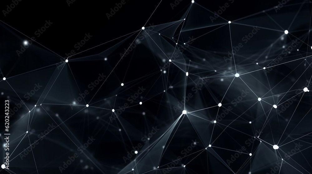 Aufkleber wireframe background with plexus effect