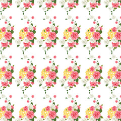 Seamless vector floral pattern. Classic illustration. Toile de Jouy