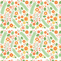 Seamless vector floral pattern. Classic illustration. Toile de Jouy