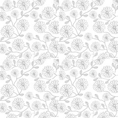 Seamless vector floral pattern. Classic illustration. Toile de Jouy