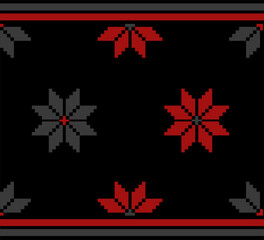 Ukrainian pattern embroidered ornament. Vyshyvanka. Amulet Mother's Star. Magic weaving for protection against black occultism, spells, charms, magic and evil spirits, demons, devil and satan. 