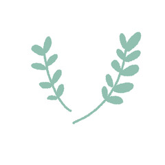 green leaf minimal pastel